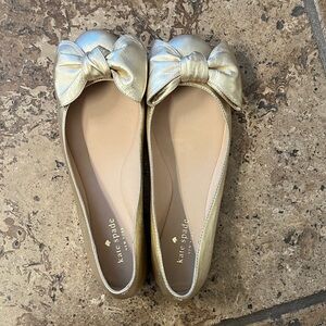 Kate Spade Gold Bow Women's Flats